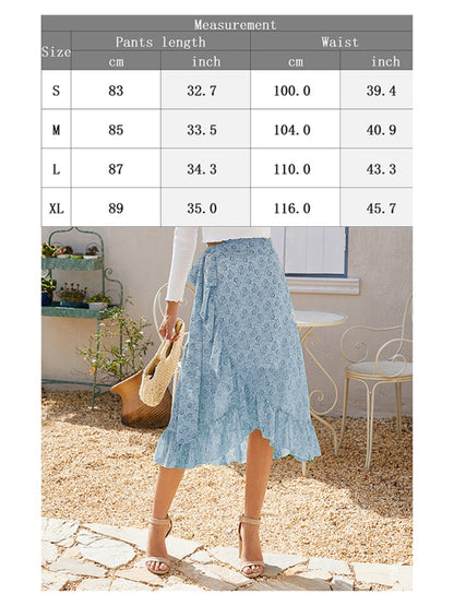 Ladies Casual Fashion Printed Irregular Skirt