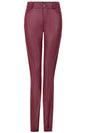 Women's Fashion Pu Leather Feet Trousers