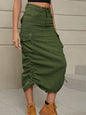 Women's Utility Cargo Midi Skirt