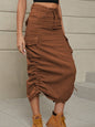 Women's Utility Cargo Midi Skirt