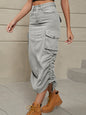 Women's Utility Cargo Midi Skirt