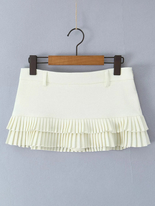 Sexy sweet and spicy low waist hot girl pleated skirt