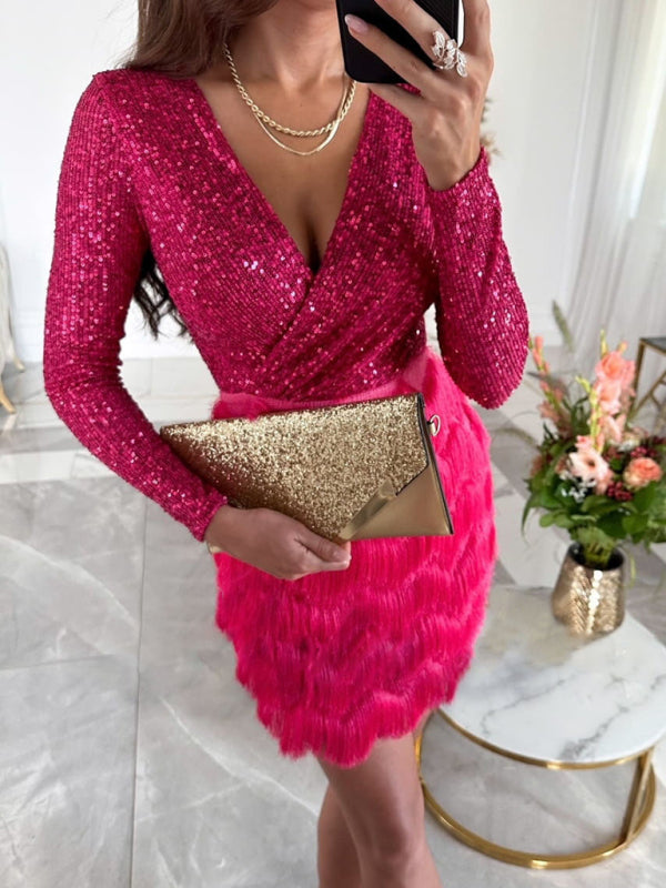 New Party Sequin Multicolor Dress